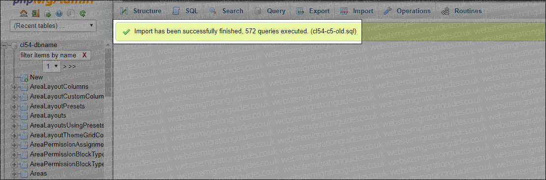  Import has been successfully finished