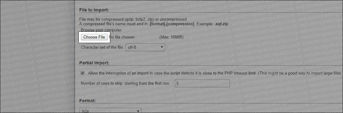 Choose database