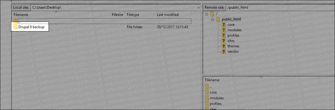 drupal 8 backup folder