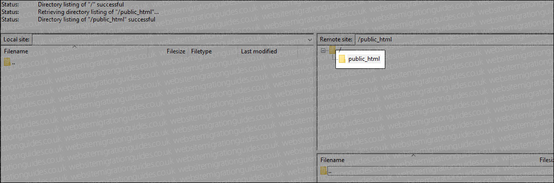 public folder on your new host