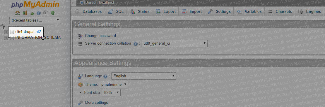 select drupal database