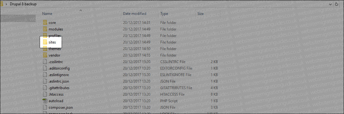 sites folder