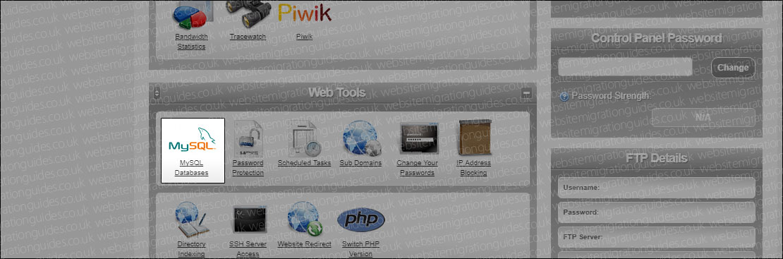 Click the mysql databases icon