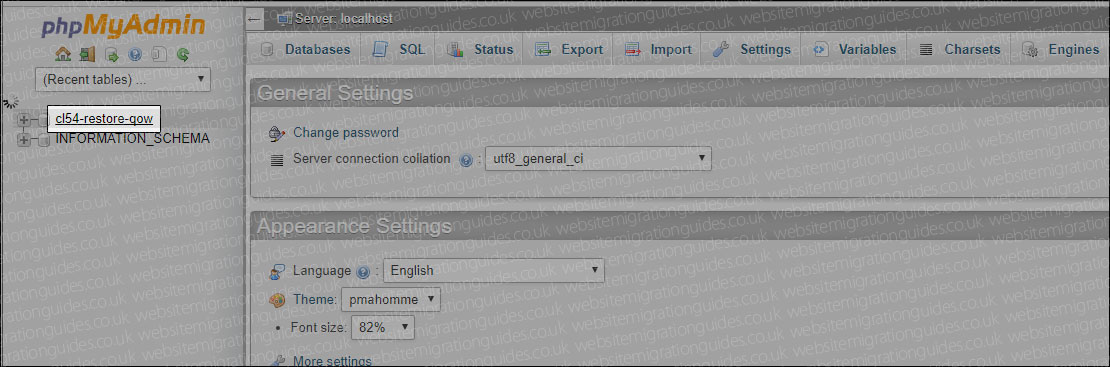 Click your database