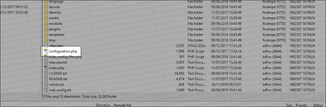 joomla configuration