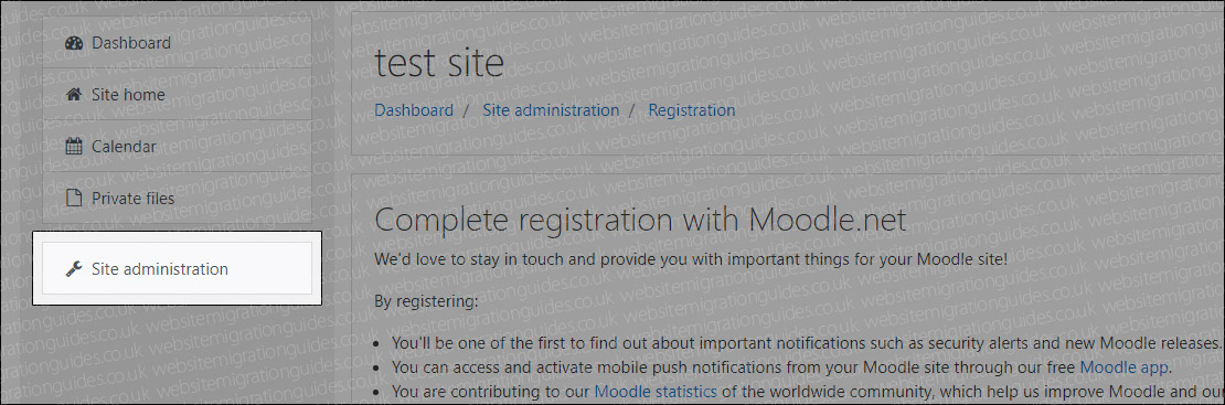 Turn on maintenance mode : site administration