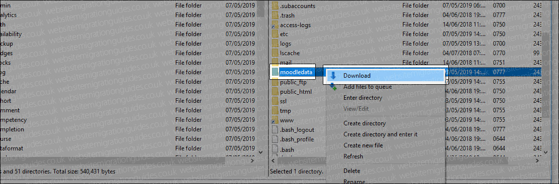 download moodledata