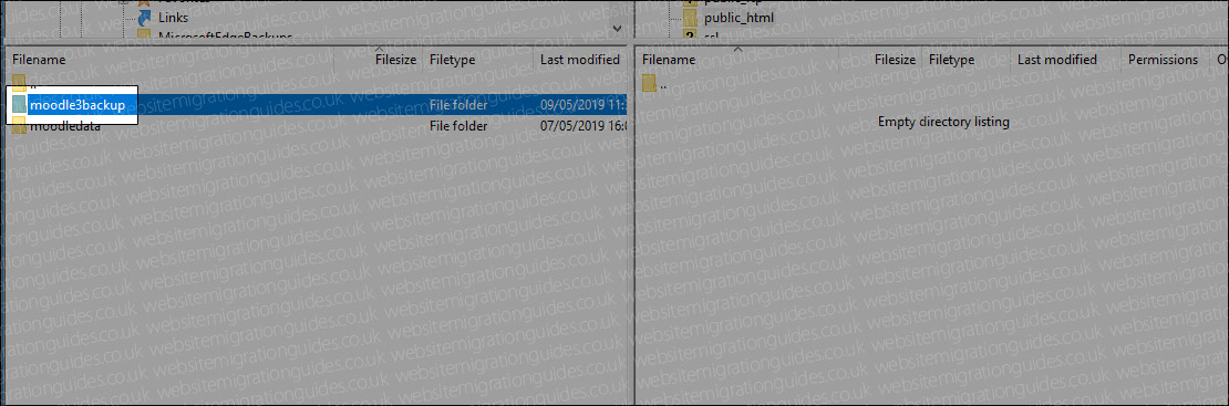 moodle backup upload