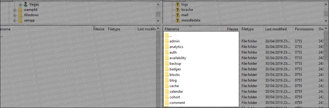 moodle files and folders