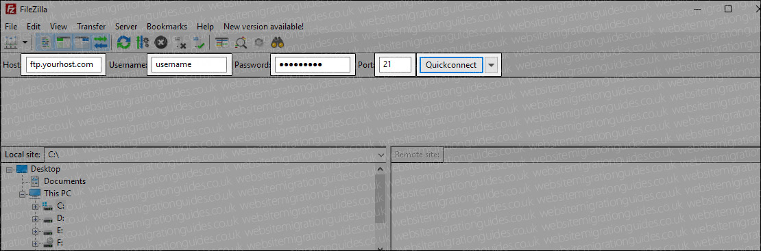moodle ftp connect