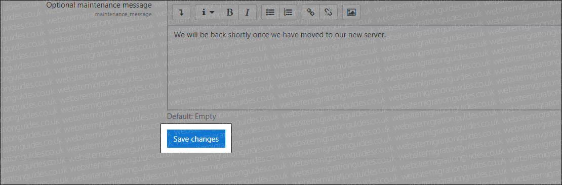 save changes