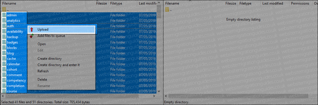 upload moodle backup data
