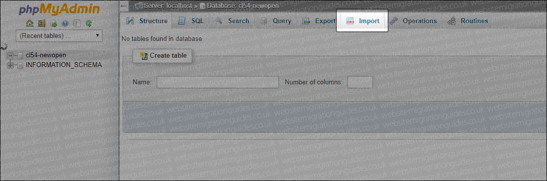 import opencart database