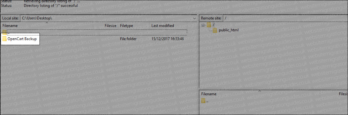 opencart backup