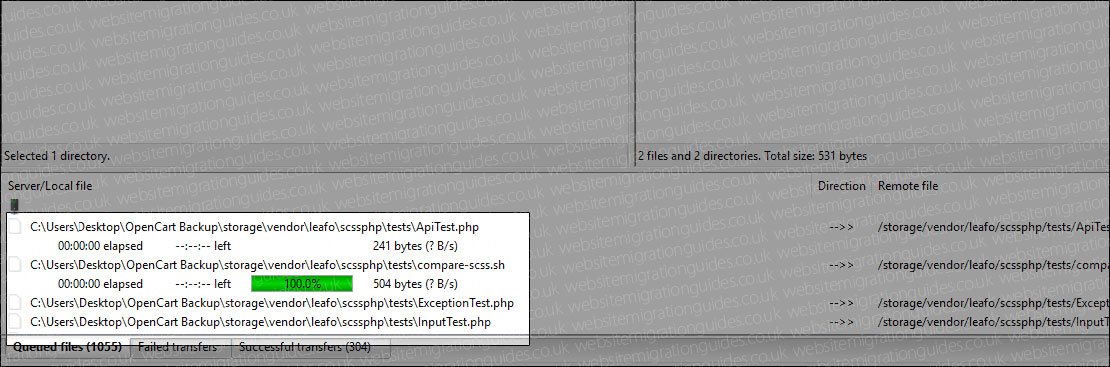 upload storage folder opencart
