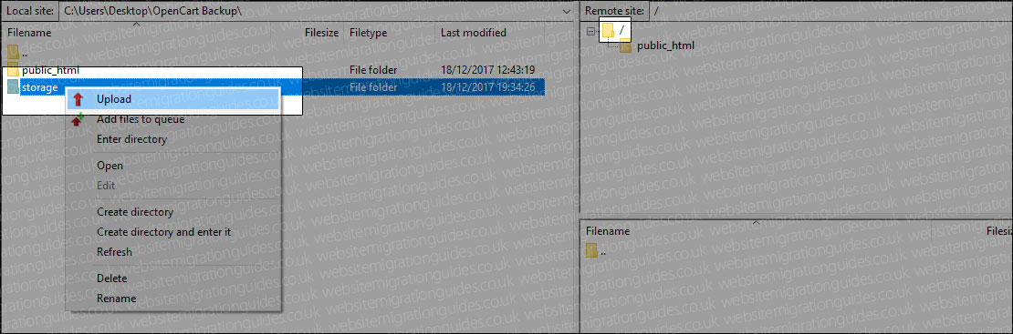 upload storage folder
