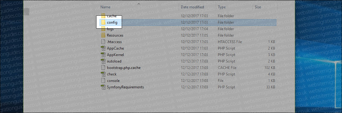 prestashop config folder