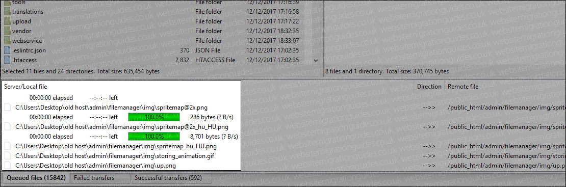 uploading prestashop backup