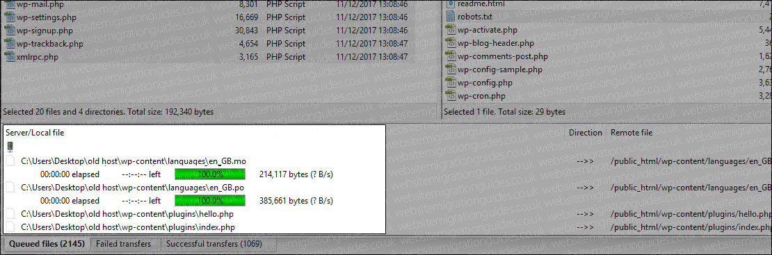 restoring wordpress backup