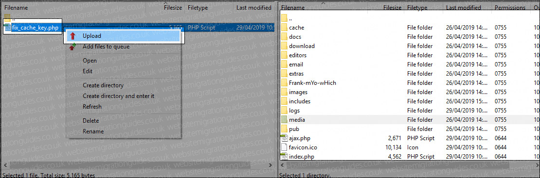 Fix Cache Key upload