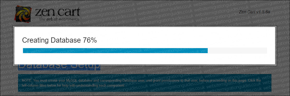 Creating ZenCart Database