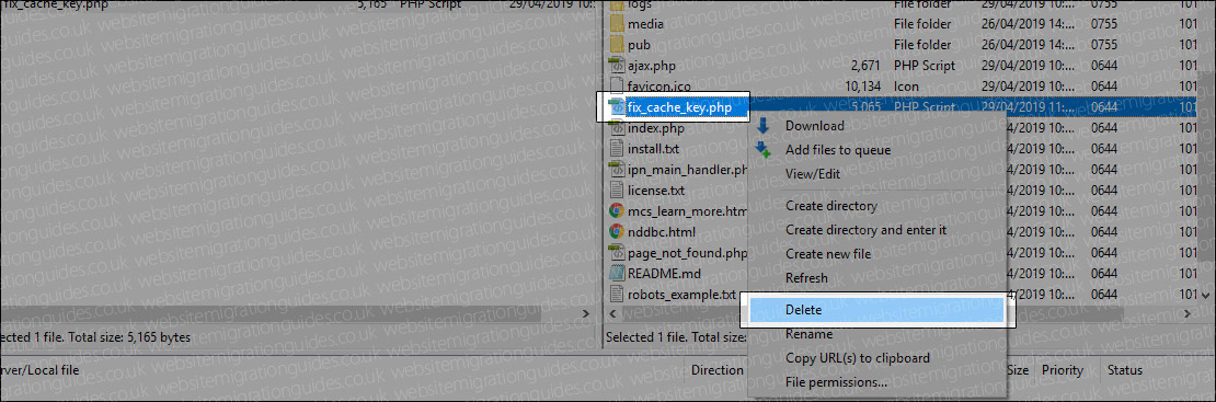 Delete file