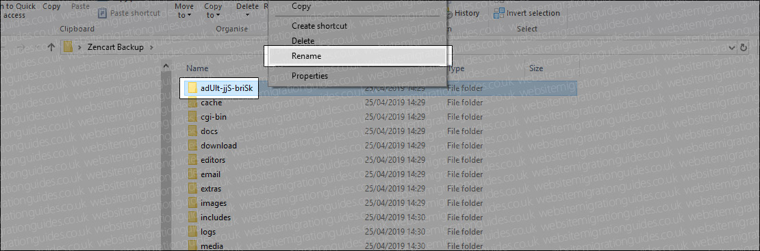Rename Zencart Admin