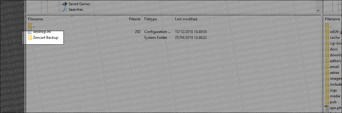 ZenCart Backup
